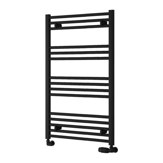  Reina Capo Vertical Flat Straight Heated Towel Rail - 1000 x 600mm - Black