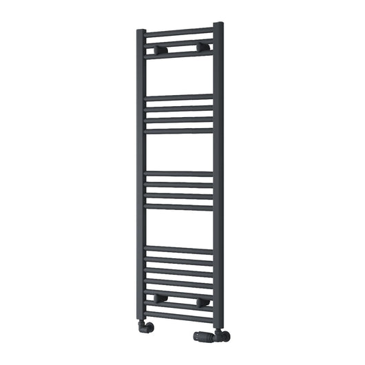  Reina Capo Vertical Flat Straight Heated Towel Rail - 1200 x 400mm - Anthracite