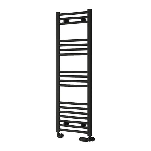  Reina Capo Vertical Flat Straight Heated Towel Rail - 1200 x 400mm - Black