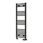 Reina Capo Vertical Flat Straight Heated Towel Rail - 1200 x 400mm - Black