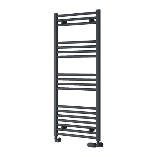  Reina Capo Vertical Flat Straight Heated Towel Rail - 1200 x 500mm - Anthracite