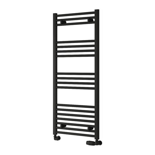  Reina Capo Vertical Flat Straight Heated Towel Rail - 1200 x 500mm - Black