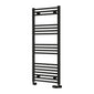 Reina Capo Vertical Flat Straight Heated Towel Rail - 1200 x 500mm - Black