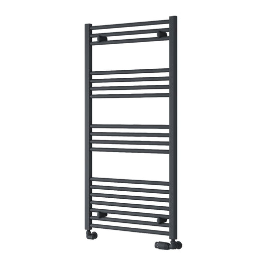  Reina Capo Vertical Flat Straight Heated Towel Rail - 1200 x 600mm - Anthracite