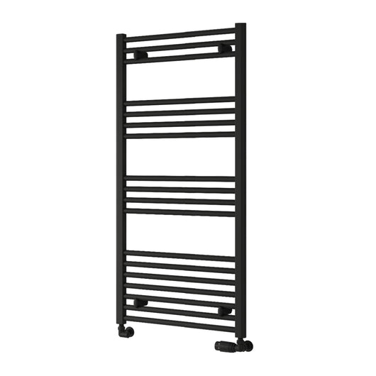  Reina Capo Vertical Flat Straight Heated Towel Rail - 1200 x 600mm - Black