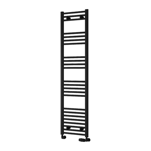  Reina Capo Vertical Flat Straight Heated Towel Rail - 1600 x 400mm - Black