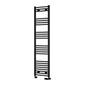 Reina Capo Vertical Flat Straight Heated Towel Rail - 1600 x 400mm - Black