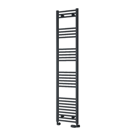 Reina Capo Vertical Flat Straight Heated Towel Rail - 1800 x 400mm - Anthracite