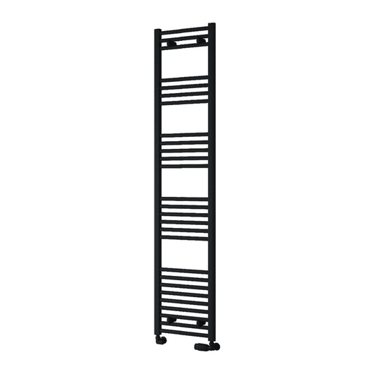  Reina Capo Vertical Flat Straight Heated Towel Rail - 1800 x 400mm - Black