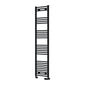 Reina Capo Vertical Flat Straight Heated Towel Rail - 1800 x 400mm - Black