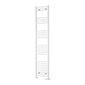 Reina Capo Vertical Flat Straight Heated Towel Rail - 1800 x 400mm - White