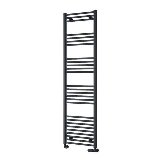  Reina Capo Vertical Flat Straight Heated Towel Rail - 1800 x 500mm - Anthracite