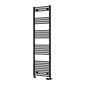 Reina Capo Vertical Flat Straight Heated Towel Rail - 1800 x 500mm - Black