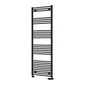 Reina Capo Vertical Flat Straight Heated Towel Rail - 1800 x 600mm - Black