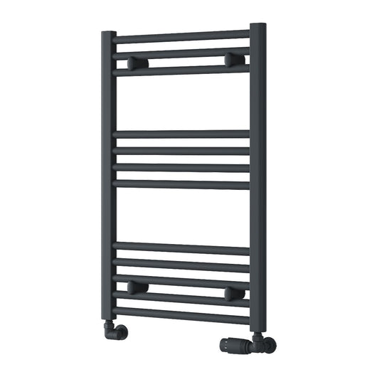 Reina Capo Vertical Flat Straight Heated Towel Rail - 800 x 500mm - Anthracite