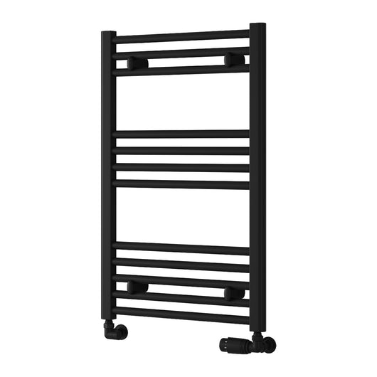  Reina Capo Vertical Flat Straight Heated Towel Rail - 800 x 500mm - Black