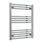 Reina Capo Vertical Flat Straight Heated Towel Rail - 800 x 600mm Chrome