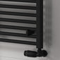 Reina Capo Vertical Flat Straight Heated Towel Rail - 800 x 500mm - Black