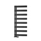 Reina Carpena Aluminium Towel Rail - 1190 x 500mm - Black - welovecouk
