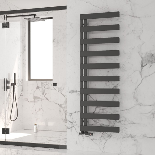  Reina Carpena Aluminium Towel Rail - 1510 x 500mm - Anthracite - welovecouk