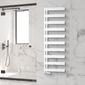 Reina Carpena Aluminium Towel Rail - 1510 x 500mm - White - welovecouk