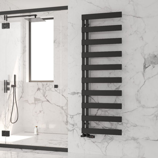  Reina Carpena Aluminium Towel Rail - 1510 x 500mm - Black - welovecouk