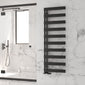 Reina Carpena Aluminium Towel Rail - 1510 x 500mm - Black - welovecouk