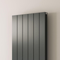 Reina Casina Vertical Aluminium Radiator - Double / 1800 x 375mm - Anthracite - welovecouk