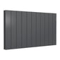 Reina Casina Horizontal Aluminium Radiator - Double / 600 x 1040mm - Anthracite - welovecouk