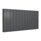 Reina Casina Horizontal Aluminium Radiator - Double / 600 x 1230mm - Anthracite - welovecouk
