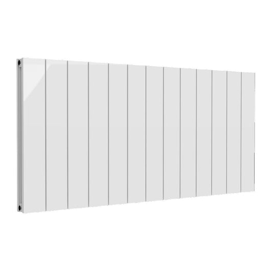 Reina Casina Horizontal Aluminium Radiator - Double / 600 x 1230mm - White