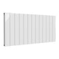 Reina Casina Horizontal Aluminium Radiator - Double / 600 x 1230mm - White - welovecouk