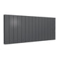 Reina Casina Horizontal Aluminium Radiator - Double / 600 x 1420mm - Anthracite - welovecouk