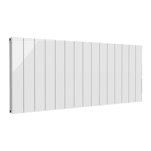  Reina Casina Horizontal Aluminium Radiator - Double / 600 x 1420mm - White