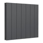 Reina Casina Horizontal Aluminium Radiator - Double / 600 x 660mm - Anthracite - welovecouk