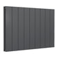 Reina Casina Horizontal Aluminium Radiator - Double / 600 x 850mm - Anthracite - welovecouk