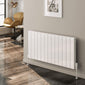 Reina Casina Horizontal Aluminium Radiator - Double / 600 x 850mm - White - welovecouk