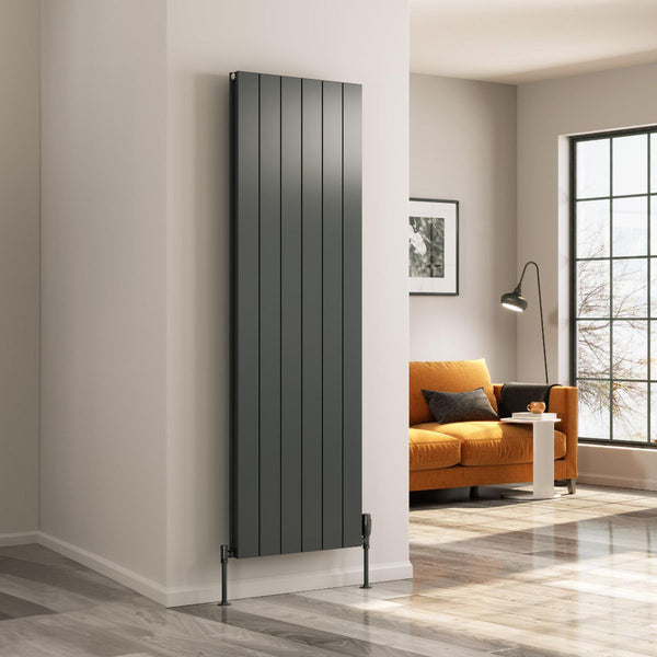 Fansy Radiator Reina Casina Vertical Aluminium Radiator - Double / 1800 x 470mm - Ant ...