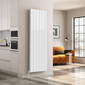 Reina Casina Vertical Aluminium Radiator - Double / 1800 x 660mm - White - welovecouk