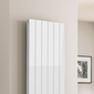 Reina Casina Vertical Aluminium Radiator - Double / 1800 x 660mm - White - welovecouk