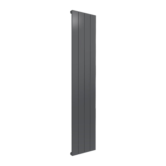  Reina Casina Vertical Aluminium Radiator - Single / 1800 x 375mm - Anthracite - welovecouk