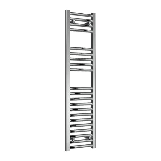  Reina Diva Vertical Flat Heated Towel Rail - Chrome - 1200 x 300mm