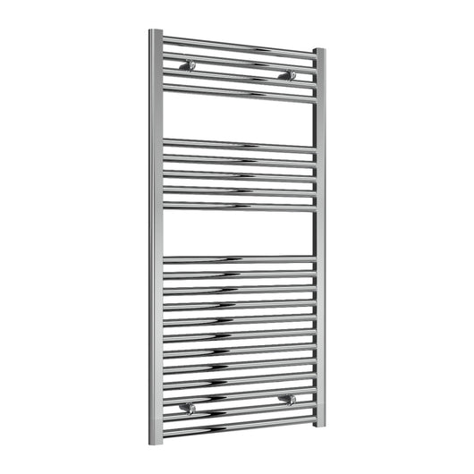  Reina Diva Vertical Flat Heated Towel Rail - Chrome - 1200 x 600mm