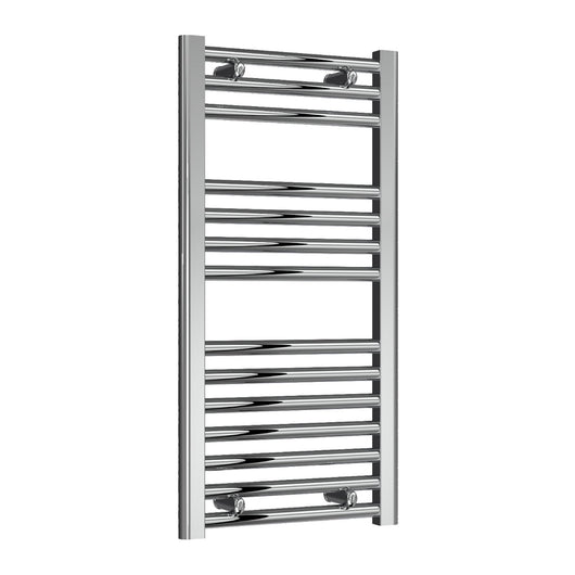  Reina Diva Vertical Flat Heated Towel Rail - Chrome - 800 x 400mm