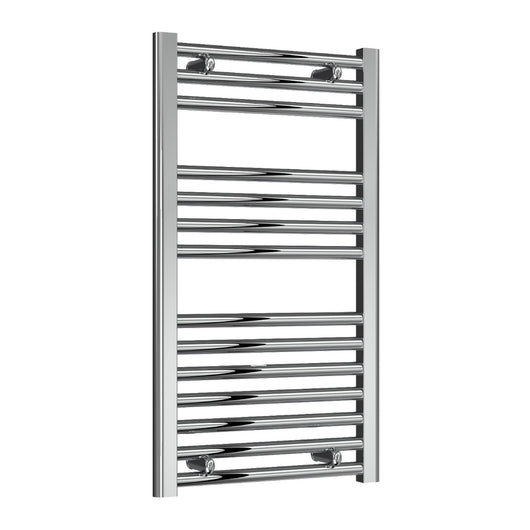  Reina Diva Vertical Flat Heated Towel Rail - Chrome - 800 x 450mm