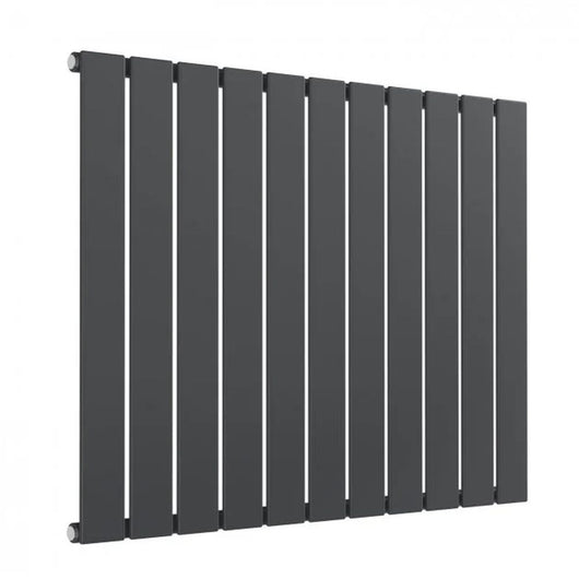  Reina Flat Horizontal Single Designer Radiator - 600 x 810mm - Anthracite