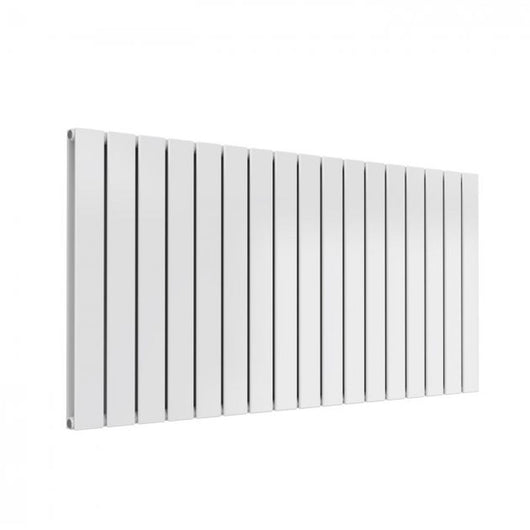  Reina Flat Horizontal Double Designer Radiator - 600 x 1254mm - White