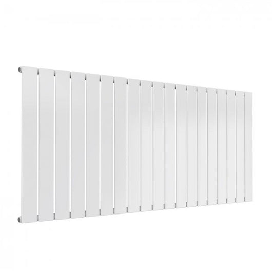  Reina Flat Horizontal Single Designer Radiator - 600 x 1402mm - White