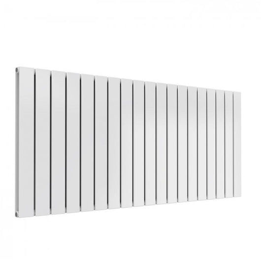  Reina Flat Horizontal Double Designer Radiator - 600 x 1402mm - White