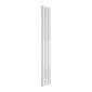 Reina Flat Vertical Mild Steel Double Column Radiator 1600 x 218 - White